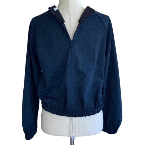 ⭐️ SOLD ⭐️ TIBI Pullover Sweater Jacket Navy Marble Size Small Cropped - Picture 5 of 7